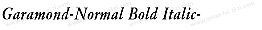 Garamond-Normal Bold Italic字体转换